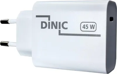Produktbild von DINIC Schnellladegerät (USB-C), 45 W, Power Delivery 3.0, PPS-Technologie, Weiß