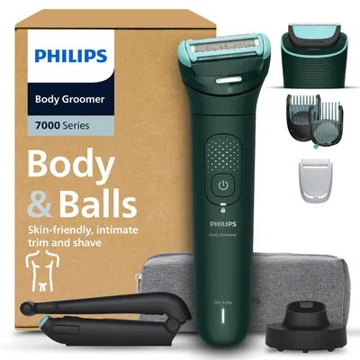 Obrázok produktu pre Philips 7000 series BG7485/30, Suché a mokré holenie, Údržba bez oleja, Batérie, Zelená