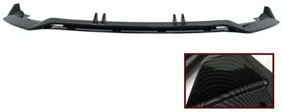 Productafbeelding van Voorbumperlip met spoiler, carbonlook, voor Audi A4 B9 8W S-Line, modeljaren 2016-2018.