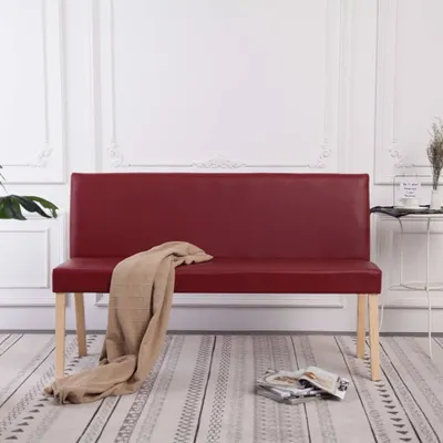 Obrázok produktu pre The Living Store Lavica 139,5 cm vínová červená umelá koža