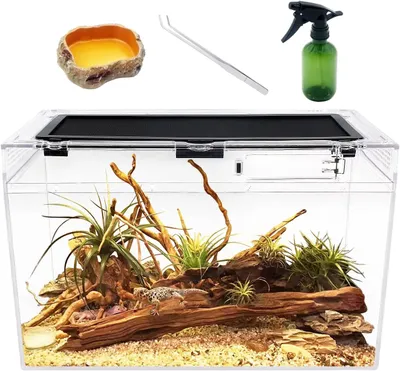Obrázok produktu pre Terárium pre plazy 16" x 8" x 10", posuvné dvere, ventilácia, pre hmyz