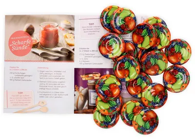 Immagine prodotto di set di 20 vasetti TO43 da 37ml/53ml per frutta con chiusura a vite + libretto di ricette