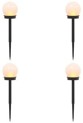Immagine prodotto di vidaXL Luci solari da esterno con picchetto per il terreno, 4 pezzi, luce bianca calda, 38,5 cm, ABS
