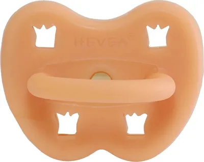 Produktbild von Hevea Schnuller anatomisch 0-3 Monate Krone Cantaloupe