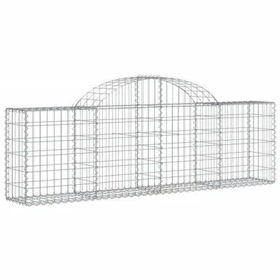 Zdjęcie produktu dla vidaXL Gabion z wysokim łukiem 200x30x60/80 cm Ocynkowane żelazo