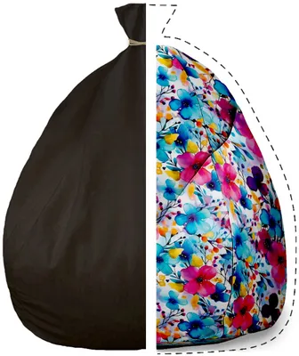 Obrázek produktu pro sedací vak 80x80x120cm sedací vak s opěradlem a stoličkou a potahem sedací polštář podlahový chladicí vak Bubibag sedací vak sedací vak s náplní sedací vak dospělí s náplní TEST TEST