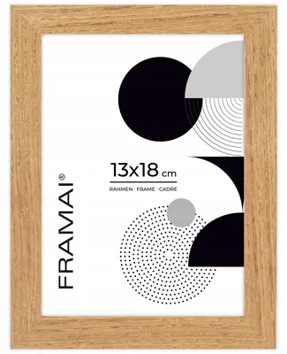 Produktbild von Framai Fotorahmen 13x18 cm MDF Eiche mit Plexiglas