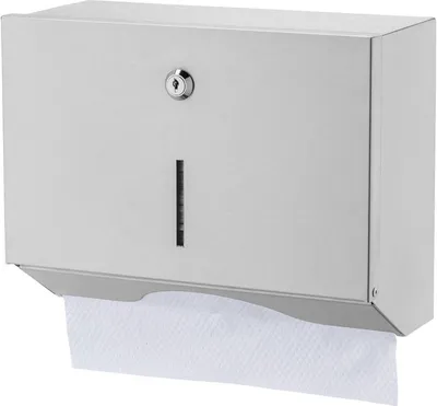 Produktbild von Basic Line Papierhandtuchspender - Edelstahl - klein -  C- & Z-Falz Handtücher