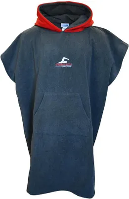 Produktbild von SwimTech Poncho Mikrofaser Grau/Rot Erwachsene Strand & Schwimmbad