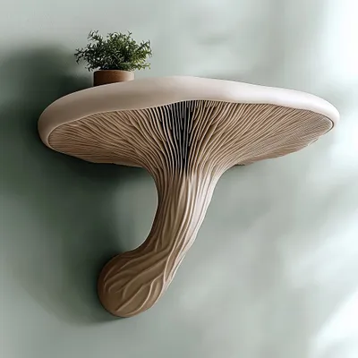 klassisches Pilz-Wandregal – Decords Wandregal, Produktansicht 1