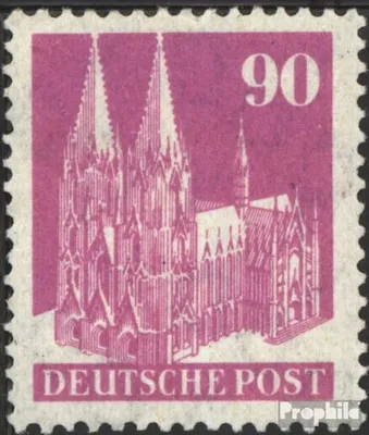 Produktbild von Briefmarken Bizone (Alliierte Besetzung) 1948 Mi 96W IV A , eng gezähnt postfrisch Bauten