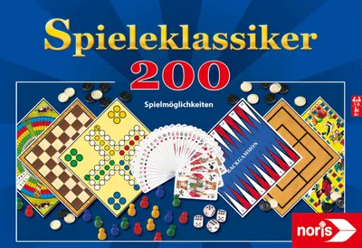Immagine prodotto di Noris Spieleklassiker, Spielesammlung, Brettspiel, Familien, Spiel, 200 Spielmöglichkeiten, 606111687