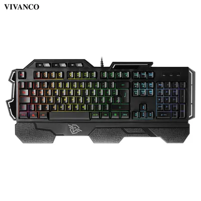 Produktbild von ViVanco™IT-KB G1, Volle Größe (100%), Kabelgebunden, USB, RGB-LED, Schwarz