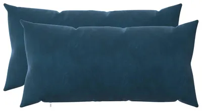 Image de vidaXL Coussins décoratifs HEERLEN, 2 pièces, bleu, velours
