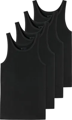 Produktbild von Schiesser 4er-Pack - 95/5 - Organic Baumwolle Unterhemd / Tanktop Tiefer Rundhalsausschnitt, Perfekter Sitz, Elastische Single-Jersey Qualität