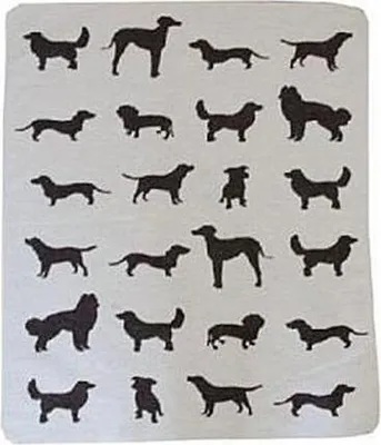 Produktbild von David Fussenegger Hundedecke 'Hunde allover' 70 x 90 cm Rohweiß