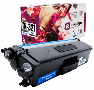 Produktbild von Inkdigo Toner TN321C für Brother DCP-L8400CDN, DCP-L8450CDW, HL-L8250CDN, HL-L8350CDW – Cyan, 1500 Seiten,, KI-generiertes Bild