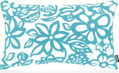 Produktbild von H.O.C.K. Paloma Outdoor Kissen 50x30cm floral türkis