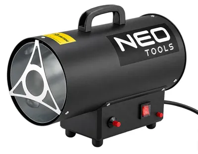 Immagine prodotto di NEO TOOLS: Riscaldatore a gas da 15 kW, ventilatore per riscaldamento a gas, sistema piezoelettrico, riduttore di pressione, grado di protezione IPX4