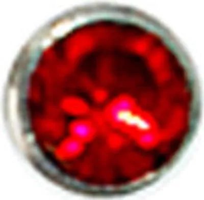 Produktbild von 2,2mm Nasenpiercing Nasenstecker Kristall rot Edelstahl Damen