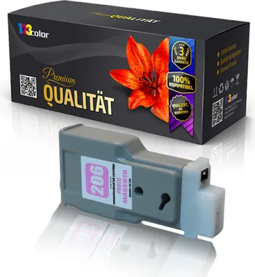 Produktbild von Kompatible Tintenpatrone für Canon imagePROGRAF IPF6400 imagePROGRAF IPF6400 S imagePROGRAF IPF6400 SE 5308B001 PFI206PM Hell Rot Photo Magenta - Office Print Serie