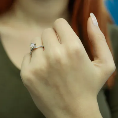 Produktbild von 0,45 Carat Diamant Solitär Ring Antragsring 14 Karat Weißgold