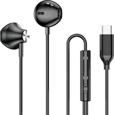 Obrázek produktu pro Bolaris, Semi in-ear sluchátka USB-C s dálkovým ovládáním, model Jupiter, černá