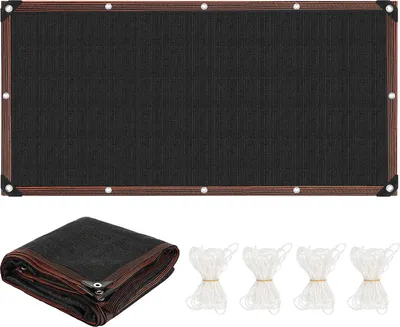 Produktbild von Faziango Schattiernetz 200x400 cm – HDPE Sonnenschutznetz für Garten, Balkon & Terrasse, UV-beständig und luftdurchlässig  schwarz