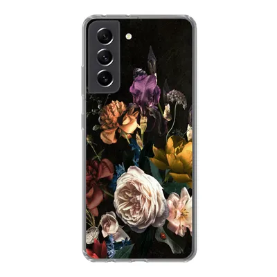 Produktbild von MuchoWow® Handyhülle Schutzhülle Hülle für Samsung Galaxy S21 FE Blumen - Rosen - Muster Silikon Softcase Handy Hülle - Mobiltelefonhülle