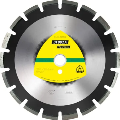Produktbild von Klingspor DT 902 A Diamanttrennscheiben, 500 x 3,7 x 25,4 mm 30 Segmente 40 x 3,7 x 12 mm, Weitverzahnt