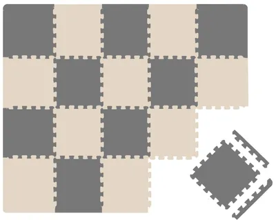 Produktbild von 18 Teile Spielmatte Baby Puzzlematte 30x30 Krabbelmatte Bodenmatte Kinderzimmer