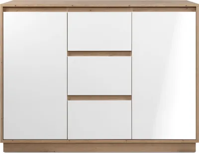 Zdjęcie produktu dla Komoda 2-drzwiowa, 3 szuflady, szerokość 117 cm - PHOENIX