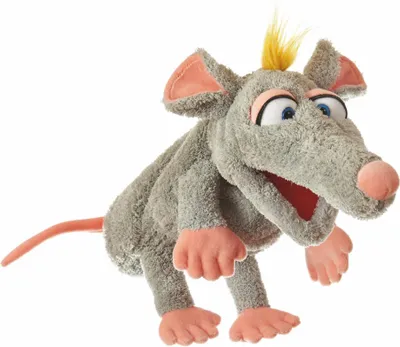 Produktbild von Schnurzpiepe Ratte als Handpuppe für Puppentheater 34 cm