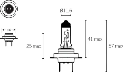 Obrázok produktu pre V PARTS H7 žiarovky 12V 55W