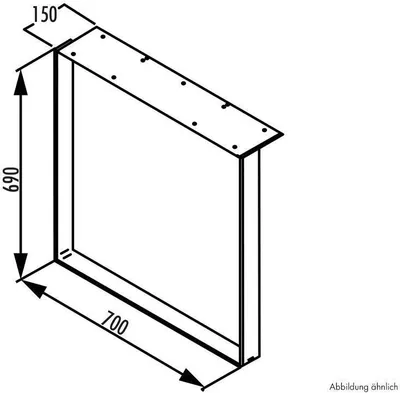 Produktbild von Kufe für Ansatztisch, Kufe, schwarz matt, H 690 mm