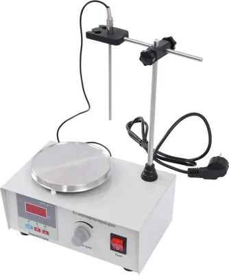 Obrázek produktu pro Magnetický míchací hořák, 2000 ml, digitální displej teploty a přesné ovládání rychlosti, stříbrný