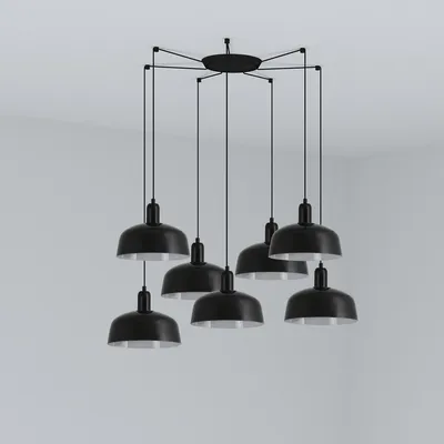 Produktbild von TATAWIN M Hängelampe 7 Lichter Schwarz 20340-120-7L