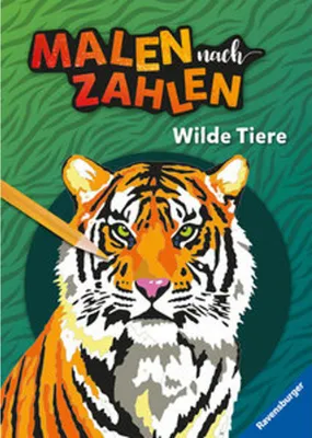 Produktbild von Ravensburger Malen nach Zahlen Wilde Tiere - 32 Motive abgestimmt auf Buntstiftsets mit 24 Farben (Stifte nicht enthalten) - Malbuch mit nummerierten Ausmalfeldern für fortgeschrittene Fans der Reihe