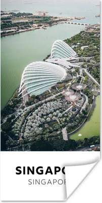 Produktbild von MuchoWow® Poster Singapur - Hafen - Architektur 60x120 cm - Wandschmuck