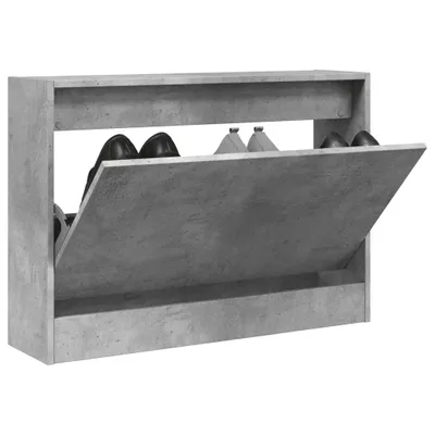 Obrázek produktu pro Botník betonový šedý 80x21x57 cm materiál na bázi dřeva