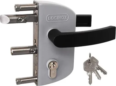 Immagine prodotto di LAKZ4040 Serratura per cancello P1L, per tubo quadro da 40 mm, alluminio RAL7040