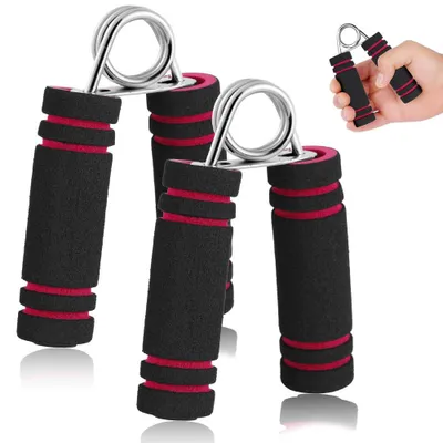Productafbeelding van Handgreepversterker krachttrainer - Handgripper - Set van 2 - 15 x 12 cm - Antislip PP-handgreep