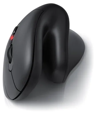 Productafbeelding van CSL Verticale muis, draadloos met USB-dongle, ergonomische draadloze muis met 600, 1000 en 1600 dpi, optische sensor, voor- en achteruitknop, batterij niet inbegrepen, zwart