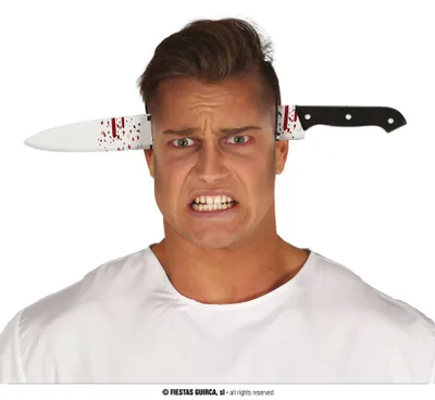 Obrázek produktu pro Čelenka - krvavý nůž - Halloween - 35 cm