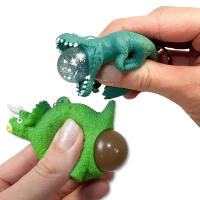 Produktbild von Metall-Schlüsselanhänger, Squeeze-Dinosaurier