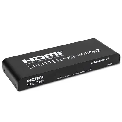 Produktbild von Qoltec 51799 Aktiver HDMI-Splitter 4 x HDMI 4K x 2K | 6 Gbit/s | 60 Hz