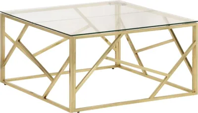 Produktbild von vidaXL Couchtisch Golden Edelstahl und Hartglas