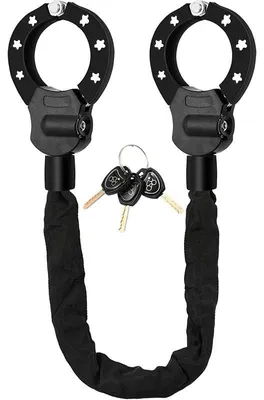 Immagine prodotto di Lucchetto a catena per bicicletta con chiavi TYTA006, 93 cm, nero