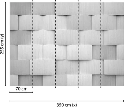 Obrázek produktu pro Fototapeta Tadessi | 3D | 3,50 m x 2,55 m | šedá | nástěnná | digitální tisk
