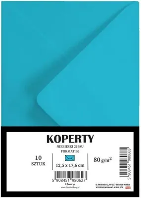 Zdjęcie produktu dla Koperty B6 niebieskie 10szt - Henry
